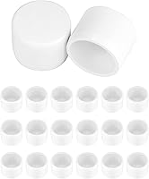QWORK 20-Pack 3/4 Inch PVC End Caps (1.05" OD) - Durable White SCH 40 Fittings for DIY Furniture, Garden Frames & Racks