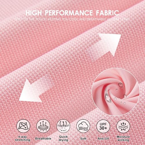 Image of Mens Golf Shirt Long Sleeve Moisture Wicking Dry Fit Performance Solid Pique Collared Golf Polo Shirts for Men