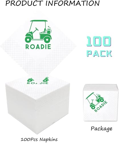 Miniatura 2 de Servilletas de cóctel de golf, paquete de 100 servilletas de papel con temática de golf Par-Fect Together para boda, ensayo, cena, despedida de