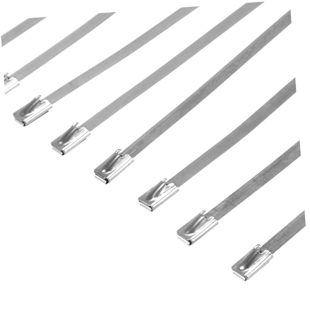 200 Stück Kabelbinder Selbstsichernde Metall Zurrbänder für Auspuff Induktionsanwendungen Rostfrei und Temperaturbeständig