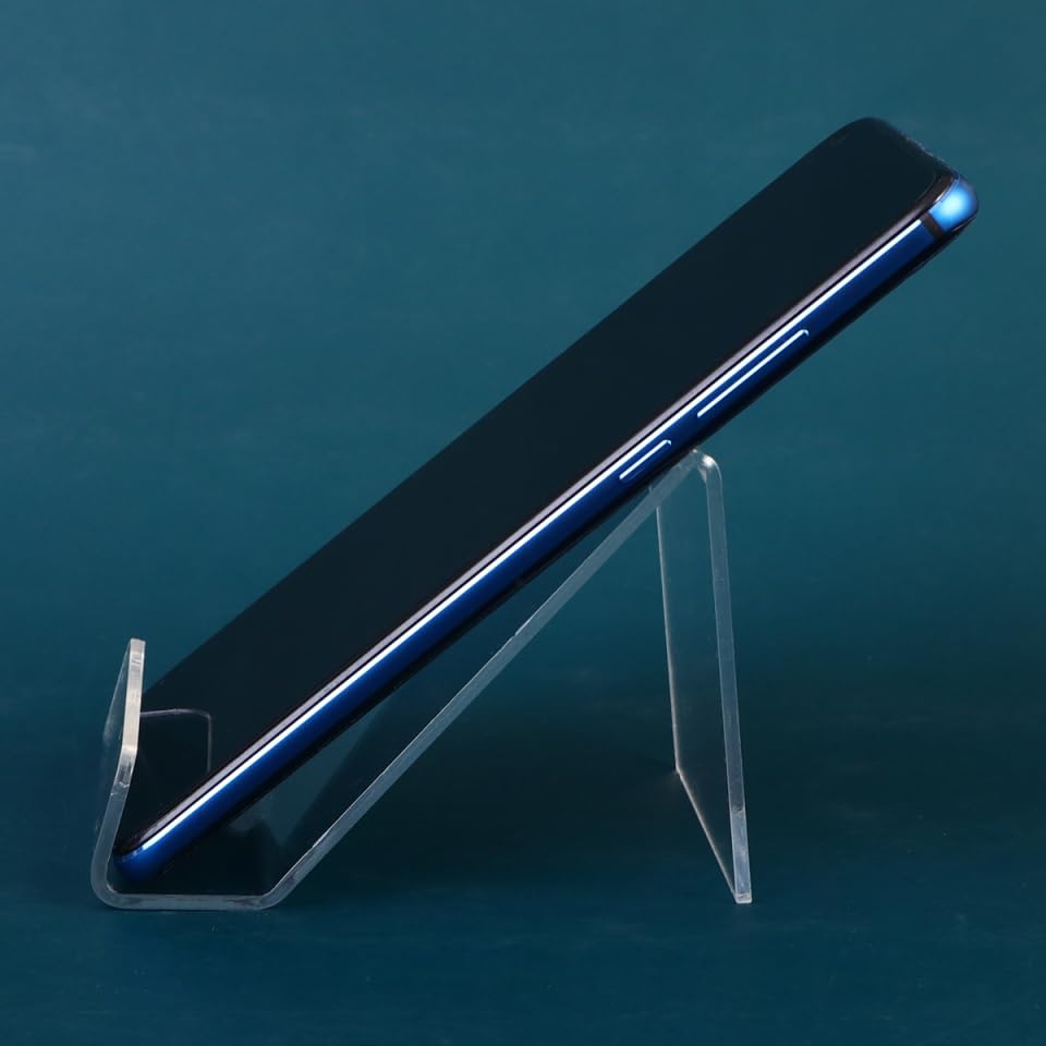 Hemobllo - Soporte de teléfono transparente acrílico 8,50 x 6,50 x 5,50 cm, lote de 10 soportes sólidos para smartphone oficina en casa, ver vídeos webcast