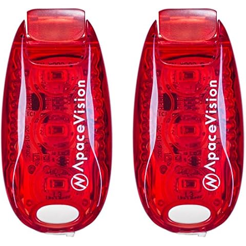 EverLightFX USB Rechargeable LED Safety Light (2 Pack) by Apace - Super Bright Bike Tail Light Works Brilliantly as Running Light for Joggers, Pets, Bicycle Strobe or Rear Clip On Lights Cover