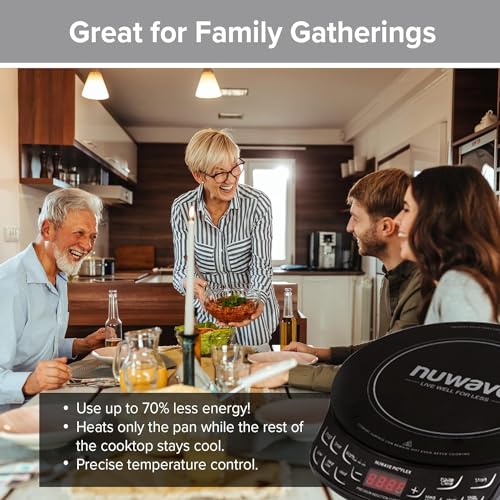 Image of Nuwave PIC Flex Compact, Portable, Powerful Induction Cooktop With 9-inch Duralon Healthy Ceramic Non-Stick Fry Pan