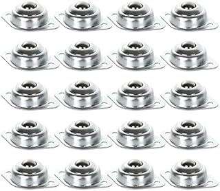 16 Pack 1/2" Roller Ball Transfer Bearings, Carbon Steel Ball Transfer Unit Swivel Ball Caster Roller Transfers, Ball Casters Bearing Universal Rotation Caster for Transmission, Conveyor, Roller Stand