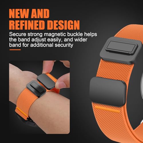 Image of Magnetic Elastic Bands Compatible for Samsung Galaxy Watch 8 Band 40mm 44mm /Galaxy Watch 8 Classic 46mm,Soft Fabric Strap Stretchy Nylon Sport Wristband for Galaxy Watch 8 /Classic for Men Women