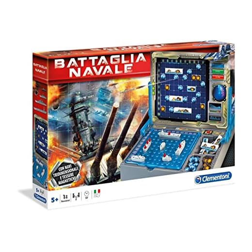 Clementoni- Battaglia Navale Gioco da Tavolo, Multicolore, 11133, 2 giocatori