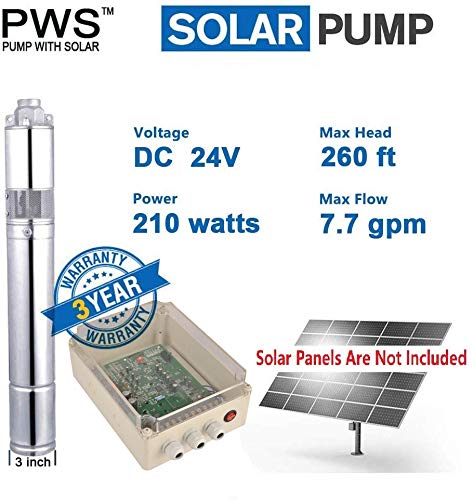 Pws Pump With Solar Solar Water Pump Pws Stainless 316 Solar Pond Pump Kit, Solar Borehole Well Pump With Mppt Controller,Js3-1.8-80 thumb #1