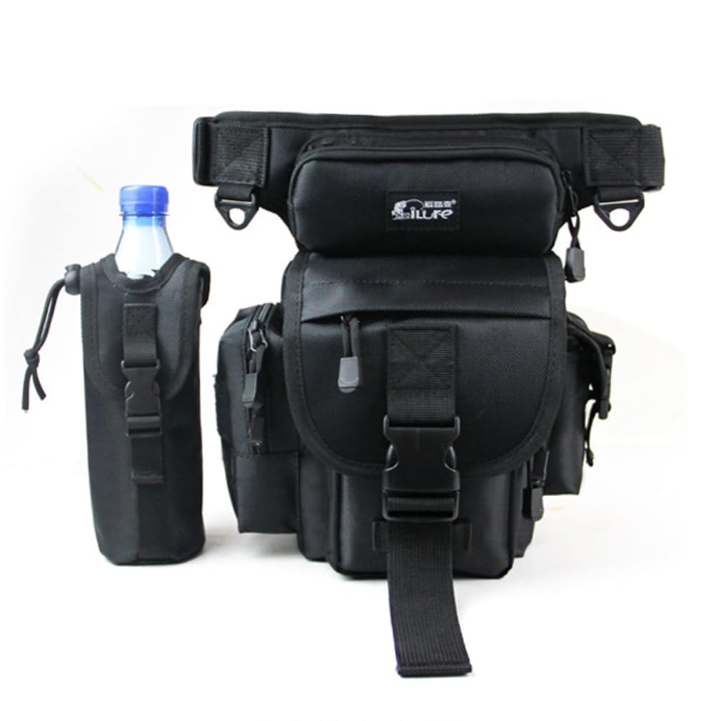 Hebetag Oxford Hiking Waist Pack Motorcycle Drop Leg Bag for Men Women Bike Riding Cycling Tactical Thigh Fanny Pouch Outdoor Travel Fishing Camping Casual Daypack