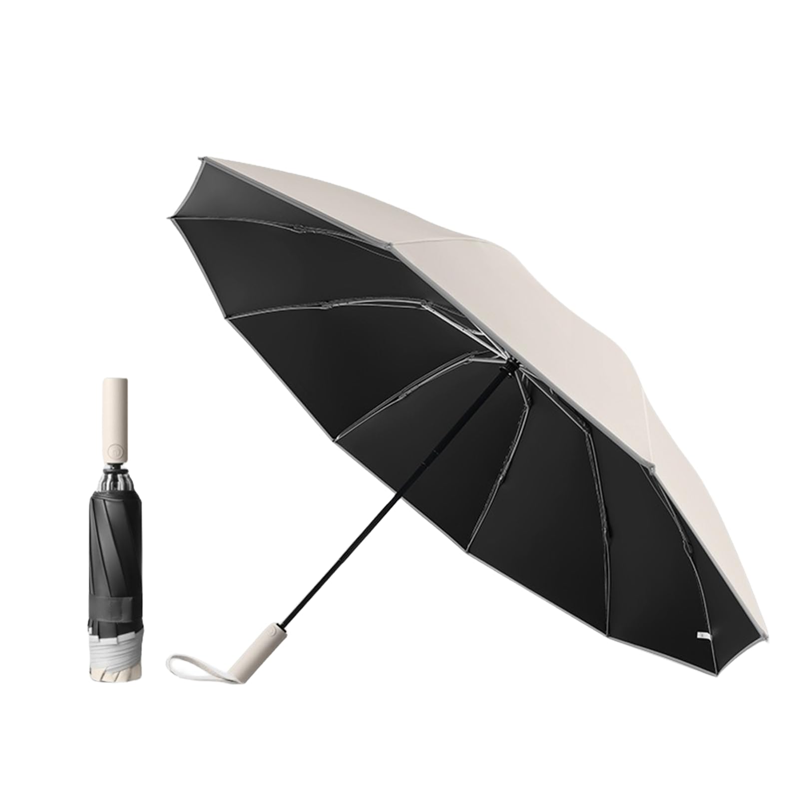 erised's bifrostExtra Large Travel Folding Inverted Reverse Umbrella Waterproof Automatic Open/Close,10 * 2 Ribs Portable Golf Parasol,Outdoor Rain/Sun/99 UV Protection/UPF 50 Blocker