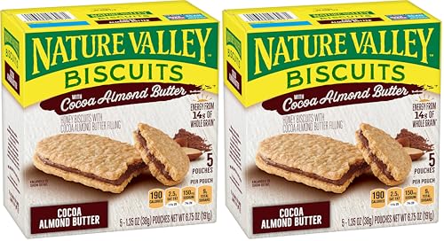 Image of Nature Valley Biscuit Sandwiches, Cocoa Almond Butter, Snacks, 5 ct (Pack of 2)