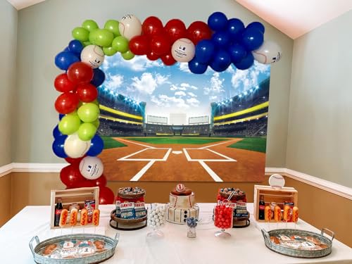 Fondo fotográfico baseball 8x6 ft para fiestas y eventos miniatura 4