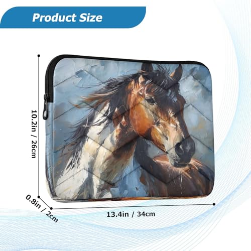 Funda para laptop 13-14 pulg impermeable caballo miniatura 3