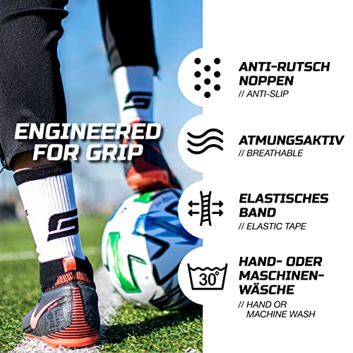 GRIPMODE unisex sports socks, white (size 39-45) I Football and sports socks I Made for comfort, improved power transmission and maximum mobility2