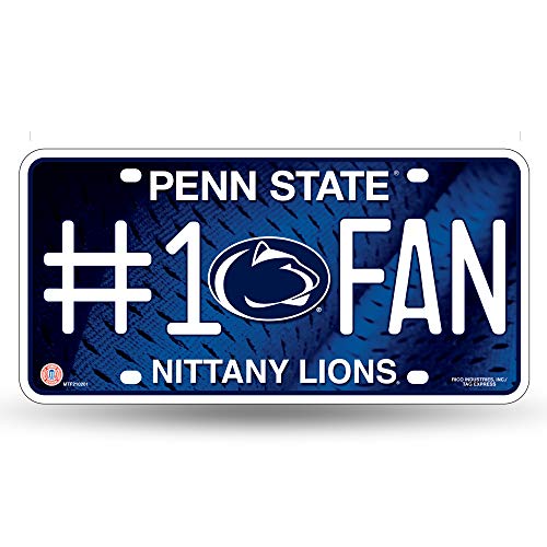 Rico Industries NCAA Penn State Nittany Lions #1 Fan Metal License Plate Tag