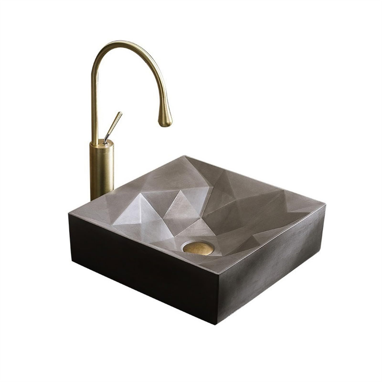 Sink Bowl Concrete Countertop Basin Outdoor Hand Balcony Household Wash Basin Bathroom Sinks Art Basin