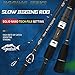 GooFish® Solid Nano Tech Blank Series-Matte Black Fuji Setting Size 6'6 PE2-4 Jig 120-350g Saltwater Slow Pitch Jigging Rod-Spinning