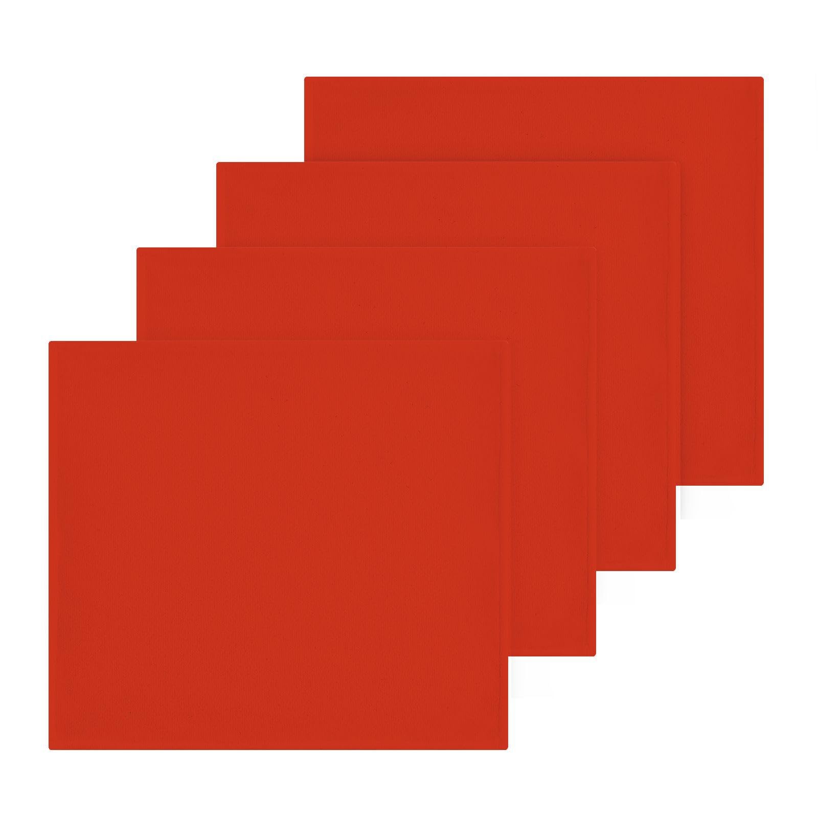 xigua Red Solid Color Washcloths Towels, Highly Absorbent and Soft Cotton Face Cloths, 2 Pack Quick Dry Wash Cloths - 12 X 12 Inches