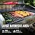 Kismile 4-Burner BBQ Propane Gas Grill, 42,000 BTU Stainless Steel Barbecue Propane Grill with Side Burner,Removable Grease Pan and Cup,Ideal for Outdoor Cooking(Stainless Steel)