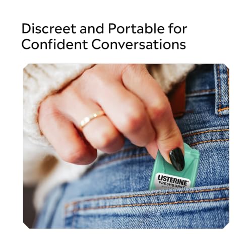 Image of Listerine Freshburst Pocketpaks Breath Strips, Dissolving Breath Freshener Strips Kill 99% of Germs that Cause Bad Breath, Portable for On-the-Go, Minty Flavor, 3 packs of 24-strips Each
