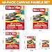 40 Pack Stretched Canvas Boards for Painting 8 of 4x4, 5X 7, 8x10, 9x12, 11x14 Art Blank Canvases, Gesso Primed 100% Cotton Canvas Panels for Acrylic Oil Watercolor Adults & Kids