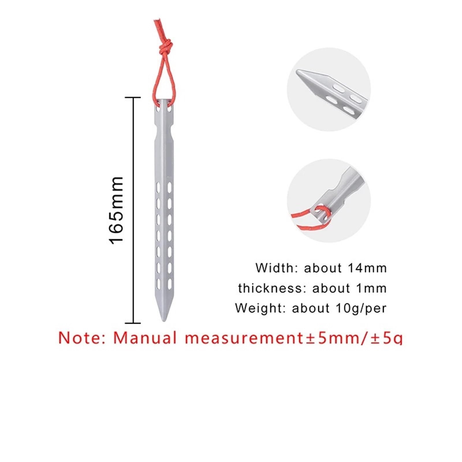 12 stücke Titan Zelt Heringe Ultraleicht Nagel Outdoor Camping V-Form Stakes Tragbare für Zelte