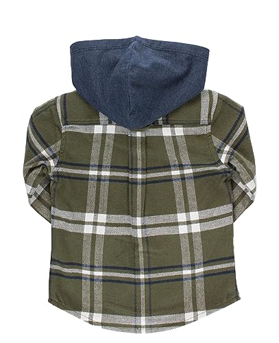 Image of RUGGEDBUTTS Boys Solid Cotton Long Sleeve Button Down Shirt with Button Tabs