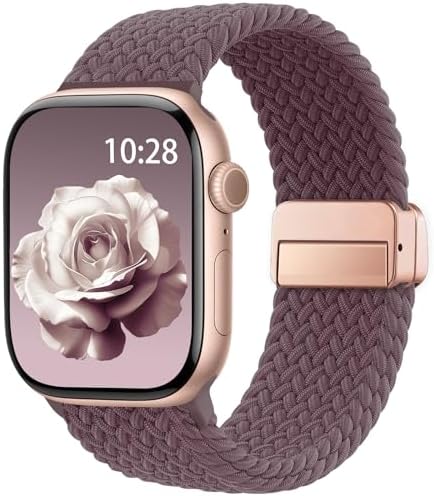 HEARTBOOM Braided Stretchy Bands for Apple Watch - (2 Items Bundle) - Compatible with Apple Watch Bands 38mm 40mm 41mm 42mm 44mm 45mm 46mm 49mm iwatch Sport Bands for Women Men image 5