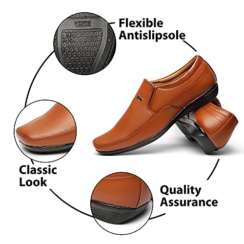 Image of Zixer Synthetic Leather Mens Formal Shoes || Office Formal Shoes Men Stylish|| Formal Shoes for Men Leather Look Slip On