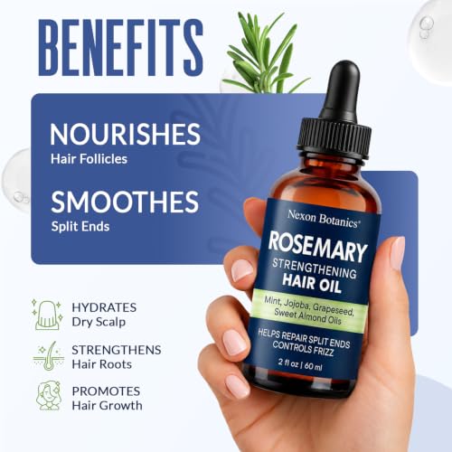 Nexon Botanics Rosemary Hair Oil 2oz — Lightweight Scalp & Peppermint Blend — view 7