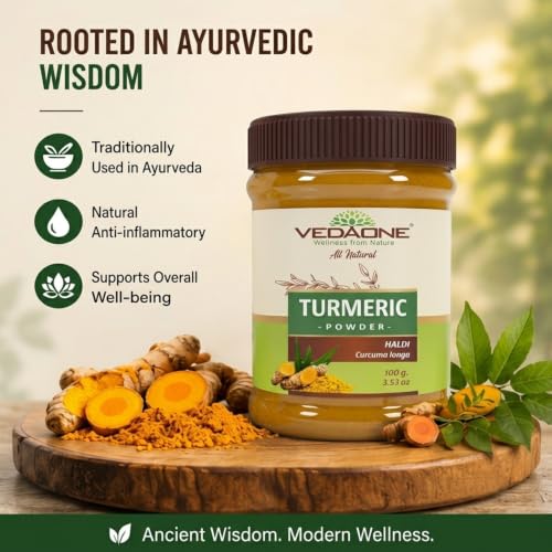 Image of Vedaone Natural Haldi (Turmeric) Powder - 100g For Digestive Support