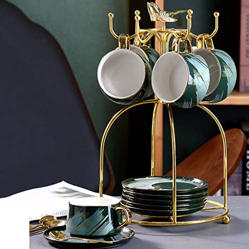 コーヒーカップ&ソーサーセット コーヒーカップ&ソーサーセットホームセラミックフラワーティーカップアフタヌーンティーティーセット コーヒーカップ