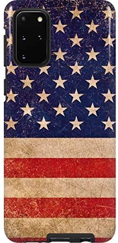 Skinit Pro Phone Case Compatible with Galaxy S20 Plus - Distressed American Flag Design