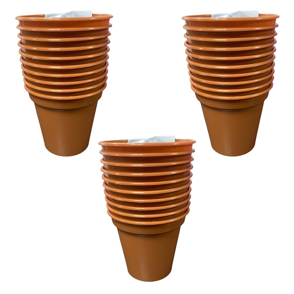 Accurate Terracotta Garden Pot (Set Of 10) Ideal For Cultivation Of Cuttings Or Pricking Out- Colour- Size (3Inch/7.5Cm) (3)