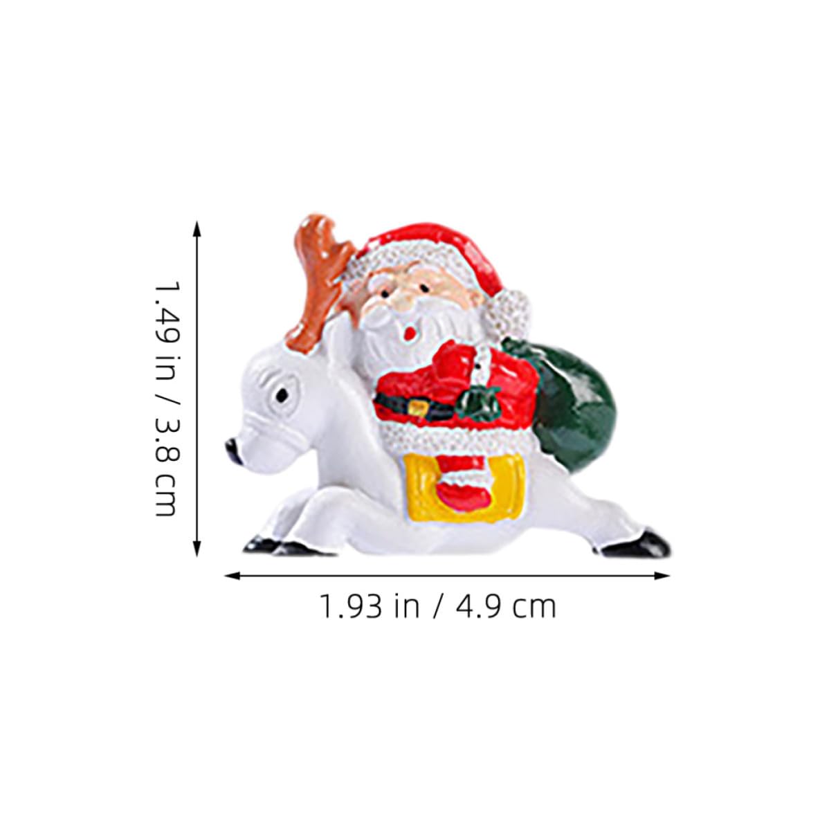 TOYANDONA 44 Piezas Navideña Figura en Invernal y Resina Muñeco Reno de