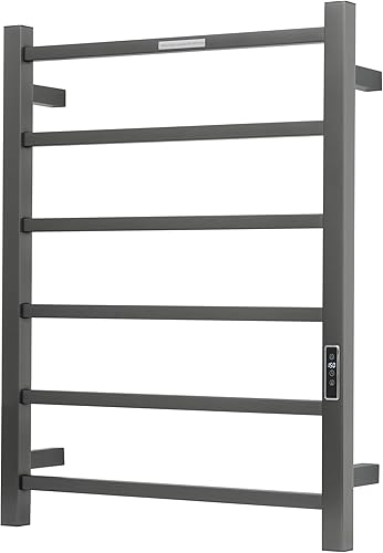 Miniatura 14 de Toalleros térmicos para baño, calentadores eléctricos de toallas para montar en la pared con temporizador y control de temperatura, calentador de