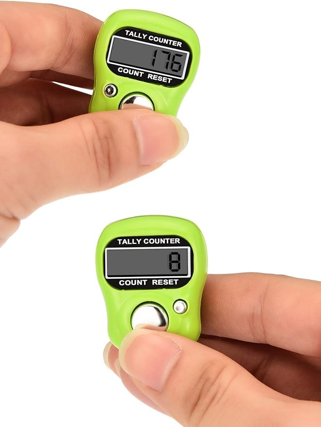 Image of Concepta Mini Hand Tally Counter Finger Ring Digital Electronic Head Count, Jap Counter Machine for Mantra Jap Cricket Umpire and Various Counting Purpose Small(Color May Vary) (Pack of 4 PIS)