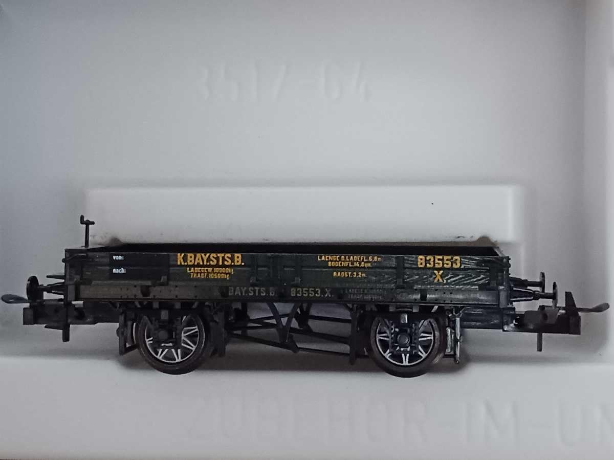Amazon.co.jp: TRIX バイエルン邦有鉄道 2軸クレーン貨車2軸無蓋貨車