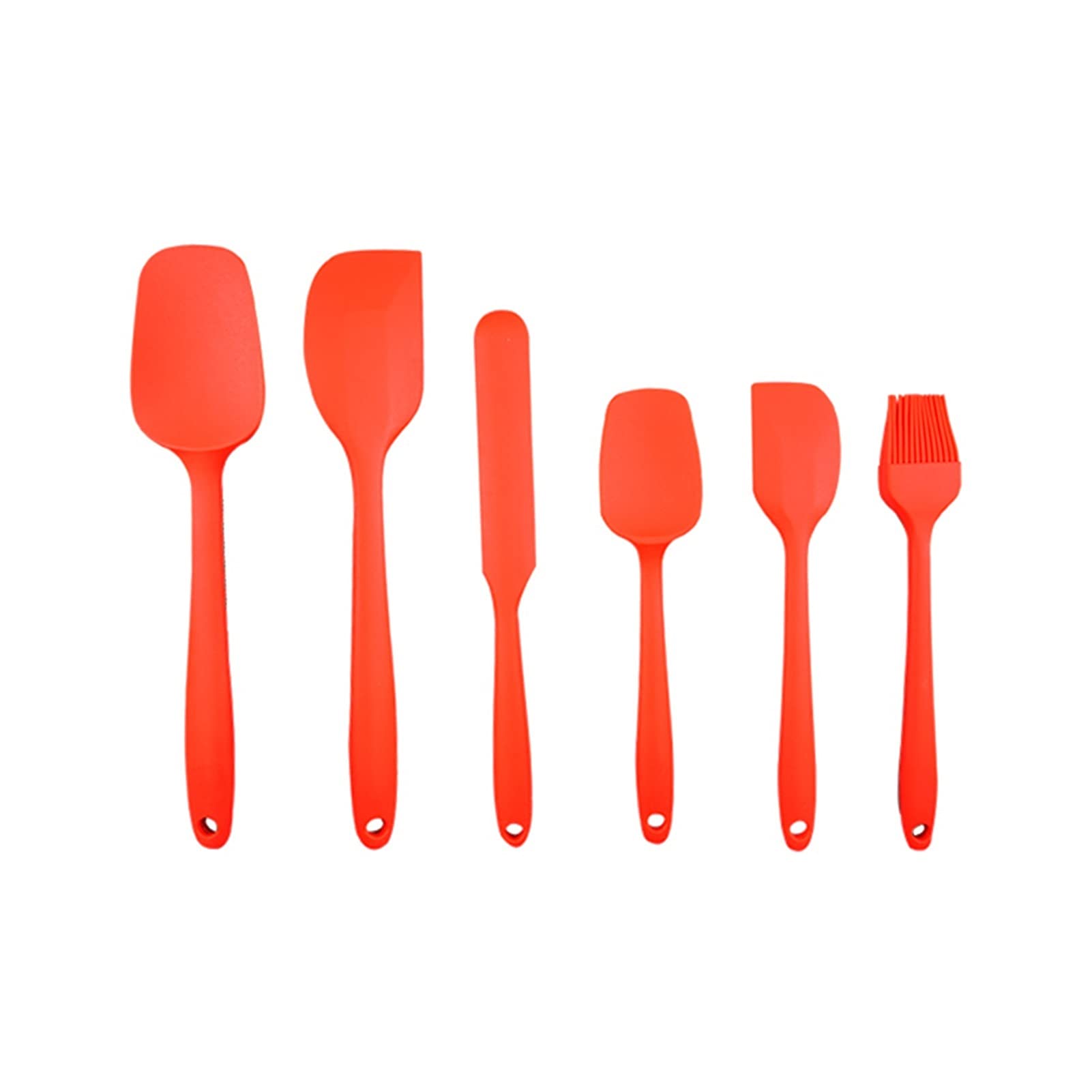 Teigschaber Silikon Backspatel Set Multicolor Butter Spatula Hitzebeständige Kochen Spatel Kuchen Dekorieren Vereisung Spatel (6 Peices) Spatel (Color : Black)