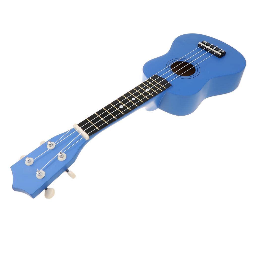 Ukulele Strumento Musicale Mini Chitarra 4 Corde Legno Accordabile in Nylon Adatto a Bambini Principianti Adulti Regalo Strumenti Musicali, Blu Scuro