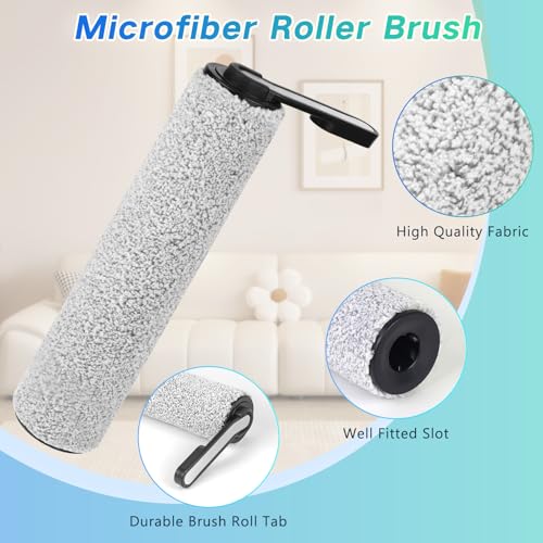 Image of Accessory Set for Tineco iFLOOR 5 Breeze Wet and Dry Vacuum Cleaner Replacement Parts 7 Pieces Accessories 3 Roller Brushes + 3 HEPA Filters + 1 Cleaning Brush