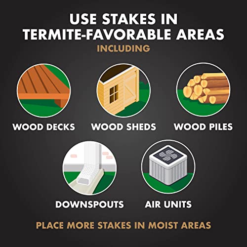Spectracide Terminate Termite Detection & Killing Stakes, Kills Foraging Termites, Detects Termite Activity, 15 Count #TOP2