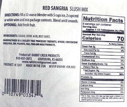 Rabbit Creek Frozen Cocktail & Slush Mix Variety Pack of 2 – Peach Sangria and Red Sangria Cocktail Mix