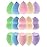 15 Pcs Makeup Sponges Set - 3 Shapes Beauty Blender Kit for Liquid, Cream & Powder Foundation, Concealer - Multi-Colored Soft Cosmetic Sponges (Pink/Nude/Purple/Green/Blue)