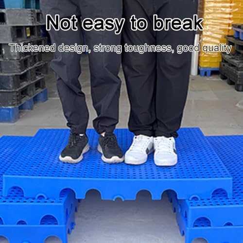 Bandejas apilables impermeables plásticas de palet con base elevada anticaídas 3