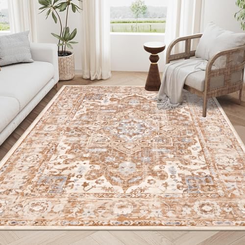 Tapete decorativo lavable Pauwer 4x6, estilo boho