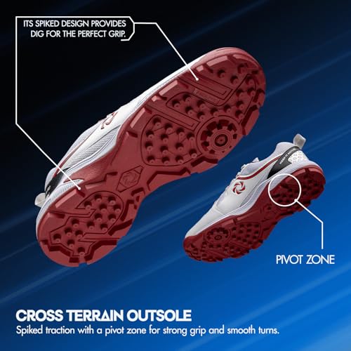 Image of SOLPRO Power Max Cricket Shoes | Cross Terrain Traction | Smooth Pivot Zone Movement | Lightweight Cushion Midsole | Breathable Airflow Upper
