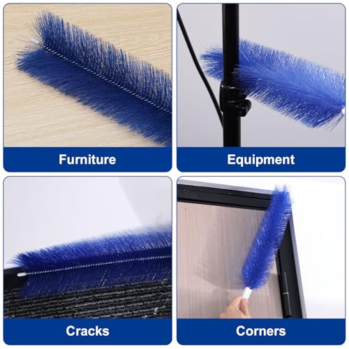 Image of 2pcs Fan Cleaning Brush, Ceiling Fan Cleaner Duster Bendable Ceiling Fan Brush Ceiling Fan Duster for Fan Air Conditioning Car Vents Windows Curtains