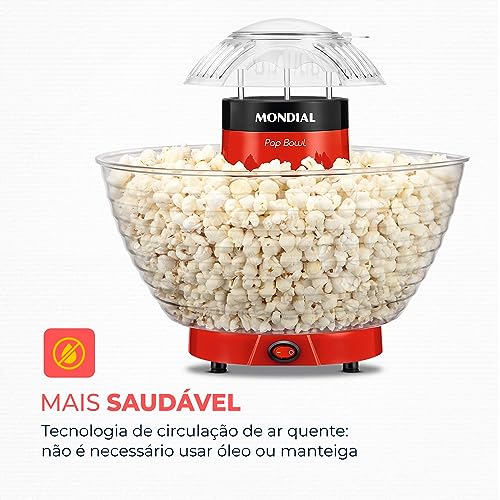Pipoqueira Pop Bowl, Mondial, Vermelho, 1200W, 110V - PP-05 glide