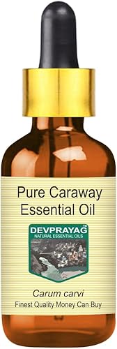 Aceite esencial de alcaravea pura (Carum carvi) con cuentagotas de vidrio destilado al vapor 3.4 fl oz (3.38 oz)