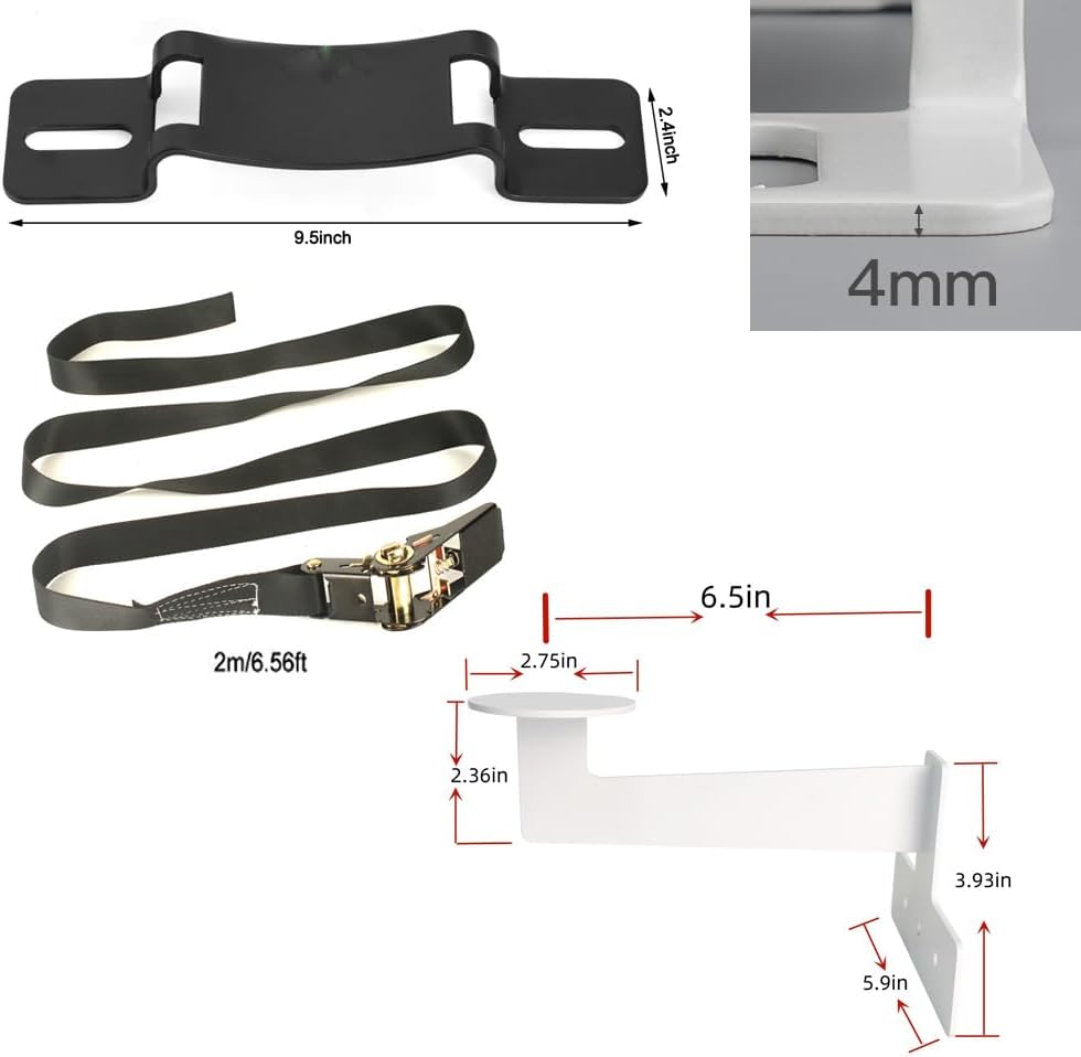 RV Propane Tank Cylinder Rack and Trailers Secure Exchange Propane Cylinder Mount for Campers, Trailers & Outdoor Use (Fits Standard 20-30lb Tanks) (Black with Bottom Bracket)